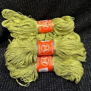 Butterfly Cotton Yarn in Showers of Flowers Green